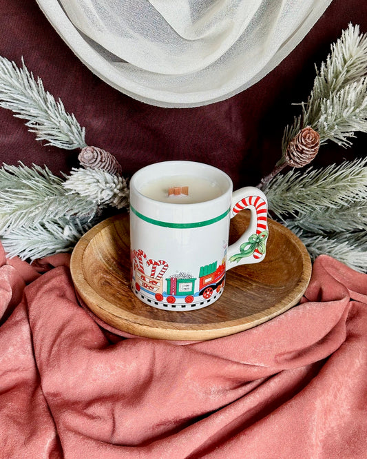 Vintage Candy Cane Christmas Mug 10 oz.